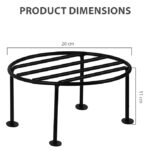 round metal plant stand black pack of 2
